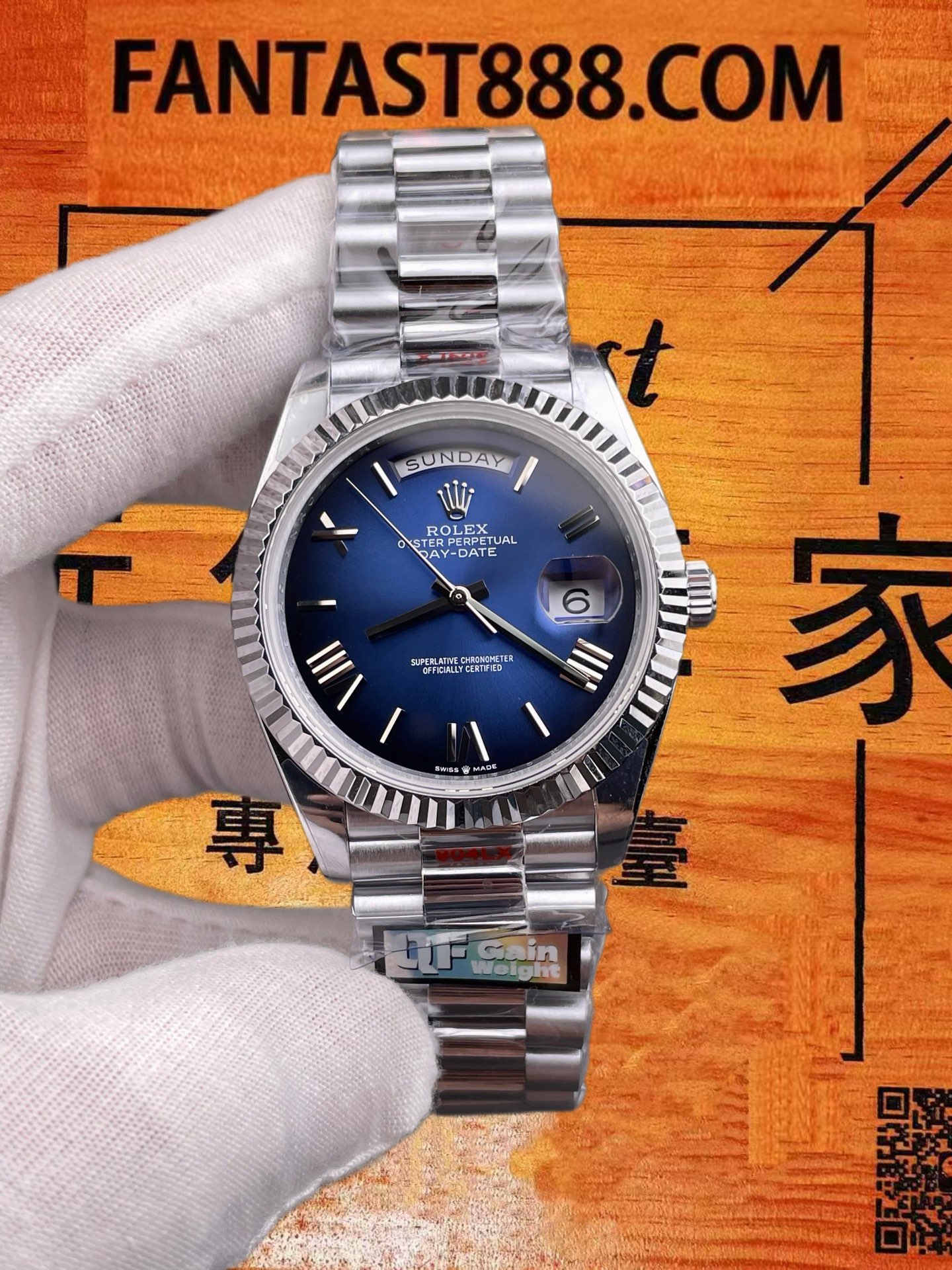 高仿QF廠勞力士DD 40煙燻藍漸變盤狗牙圈/2836機芯/配重185G/正品公價¥310000 實拍 1