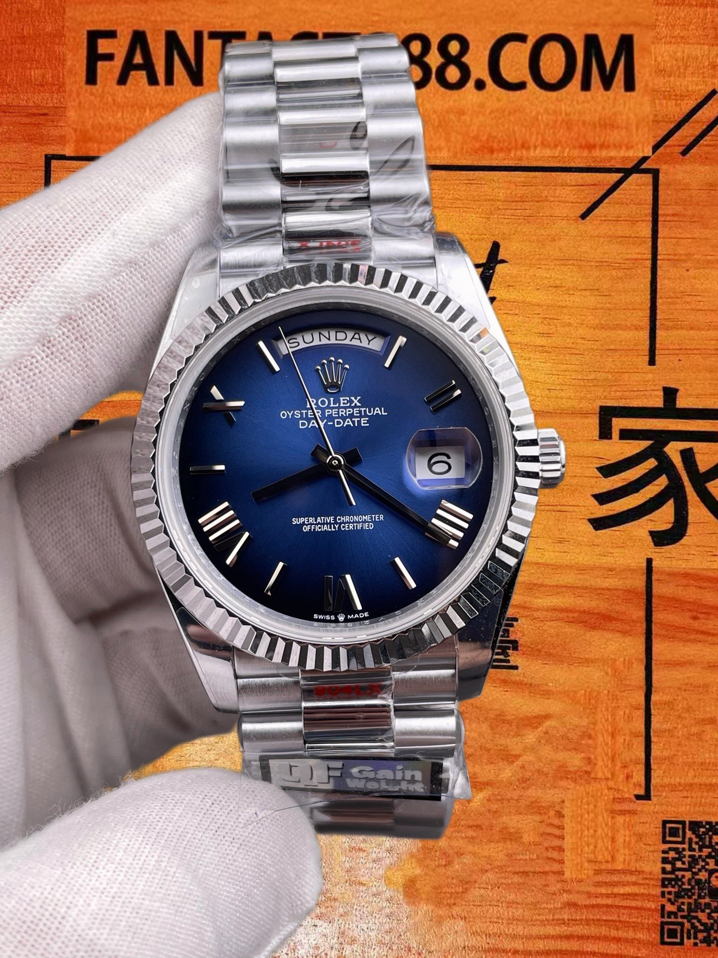 高仿QF廠勞力士DD 40煙燻藍漸變盤狗牙圈/2836機芯/配重185G/正品公價¥310000 實拍 3