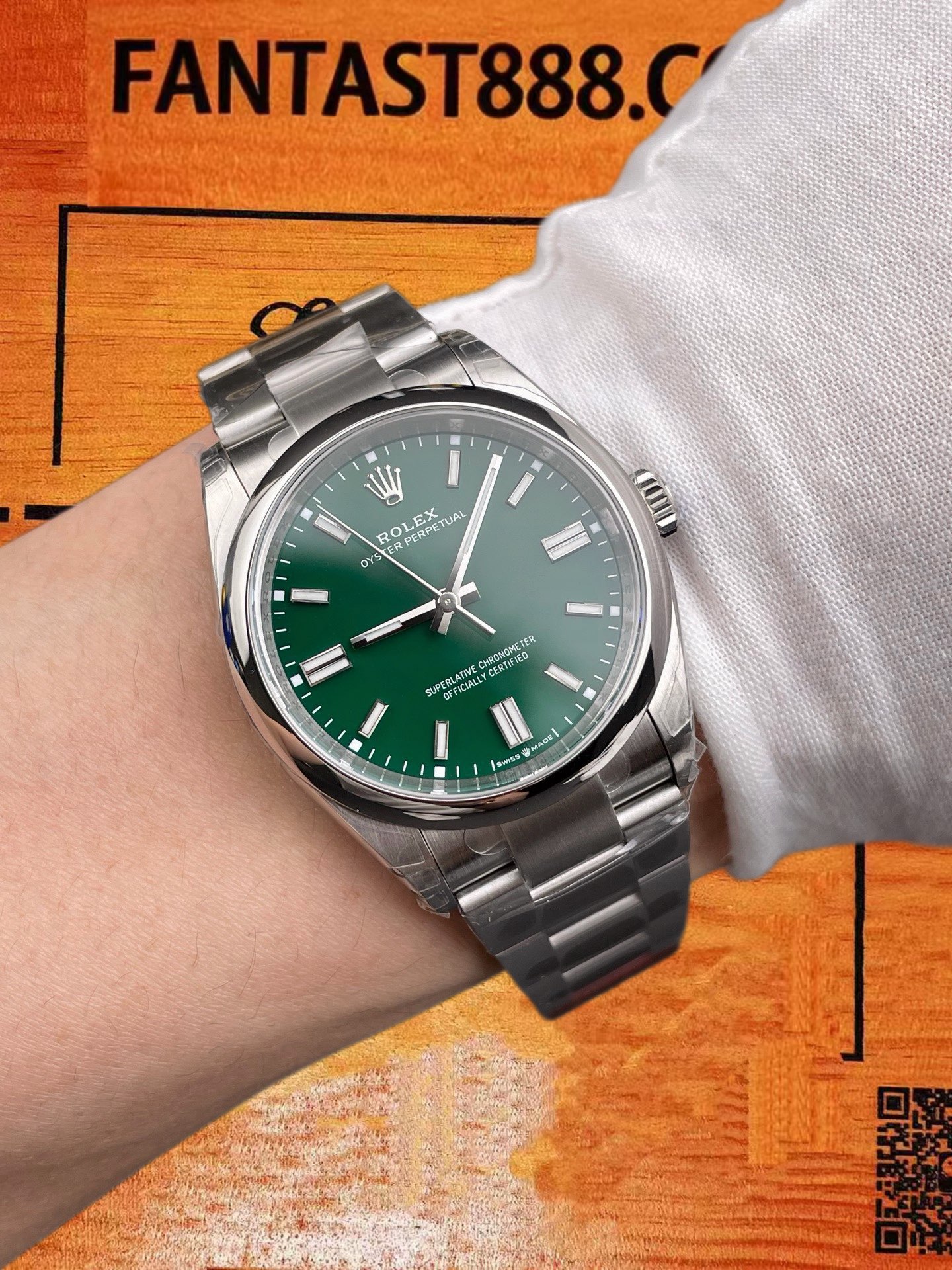高仿VS廠勞力士Oyster Perpetual 36恒動綠盤/丹東3230一體機芯/正品公價¥53000 實拍 9