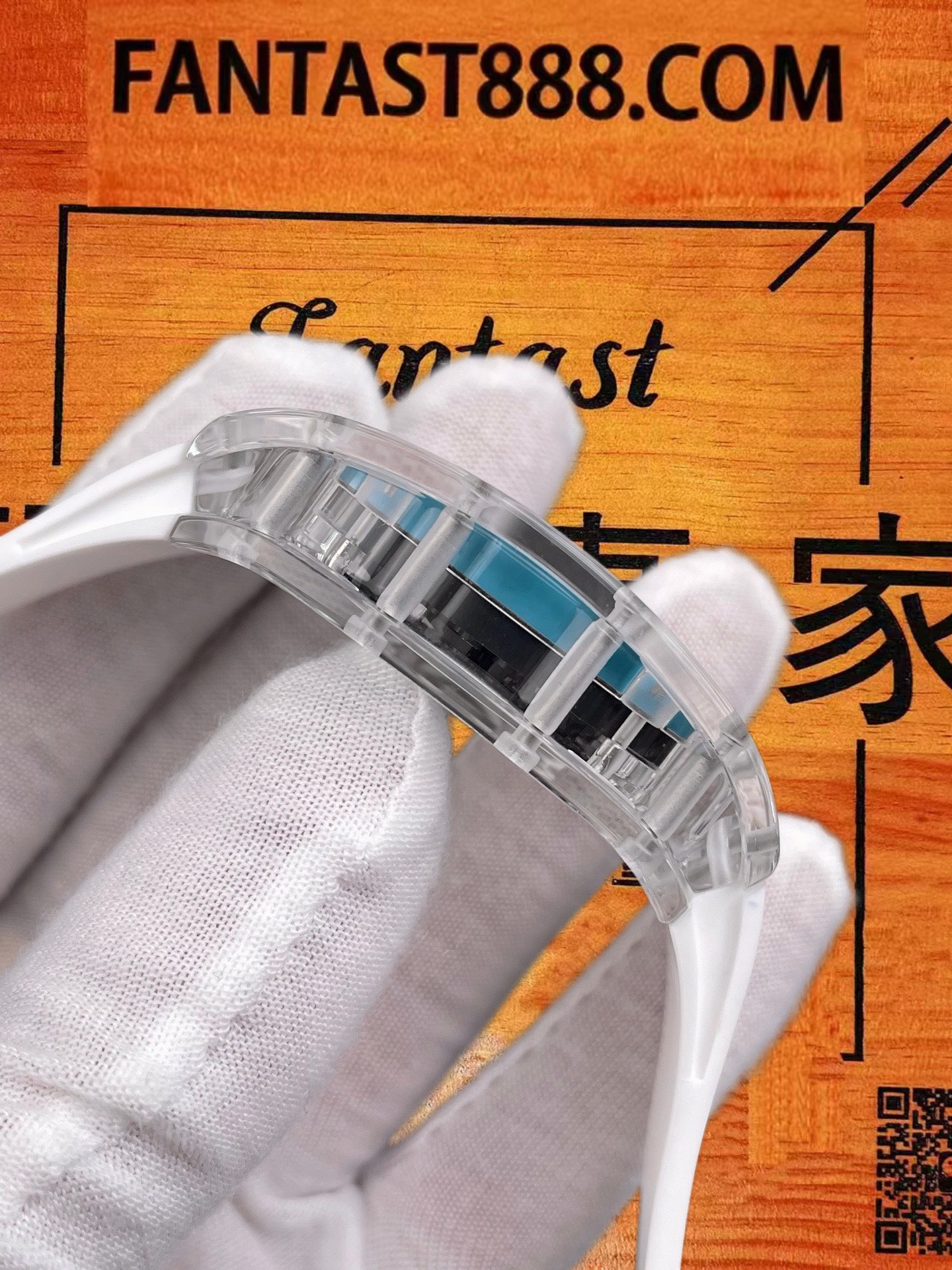 高仿透明藍寶石殼廠理查德米勒RM 35-02納達爾全透明49.94x44.5mm桶形/RMAL1改製機芯/正品公價¥3500000 實拍 4