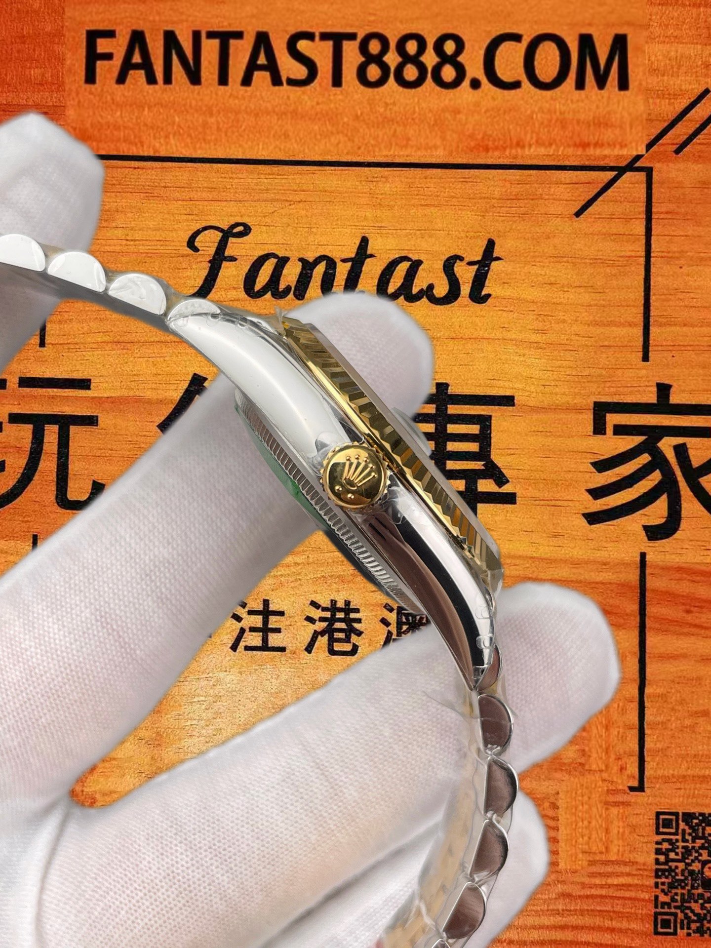 高仿VS廠勞力士Datejust 36日誌間金綠羅馬字/VS自研3235機芯70小時動儲/正品公價¥75000 實拍 4