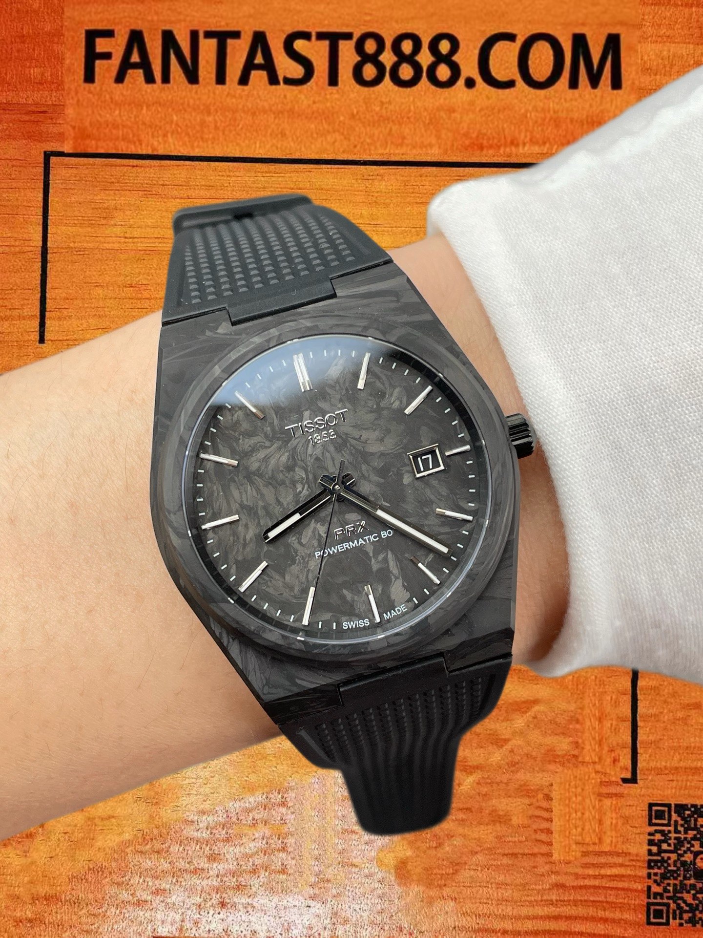 高仿TS廠天梭Tissot PRX 1978超級玩家黑武士碳纖維版40mm/ETA 2824改製機芯/正品公價¥10000 實拍 9