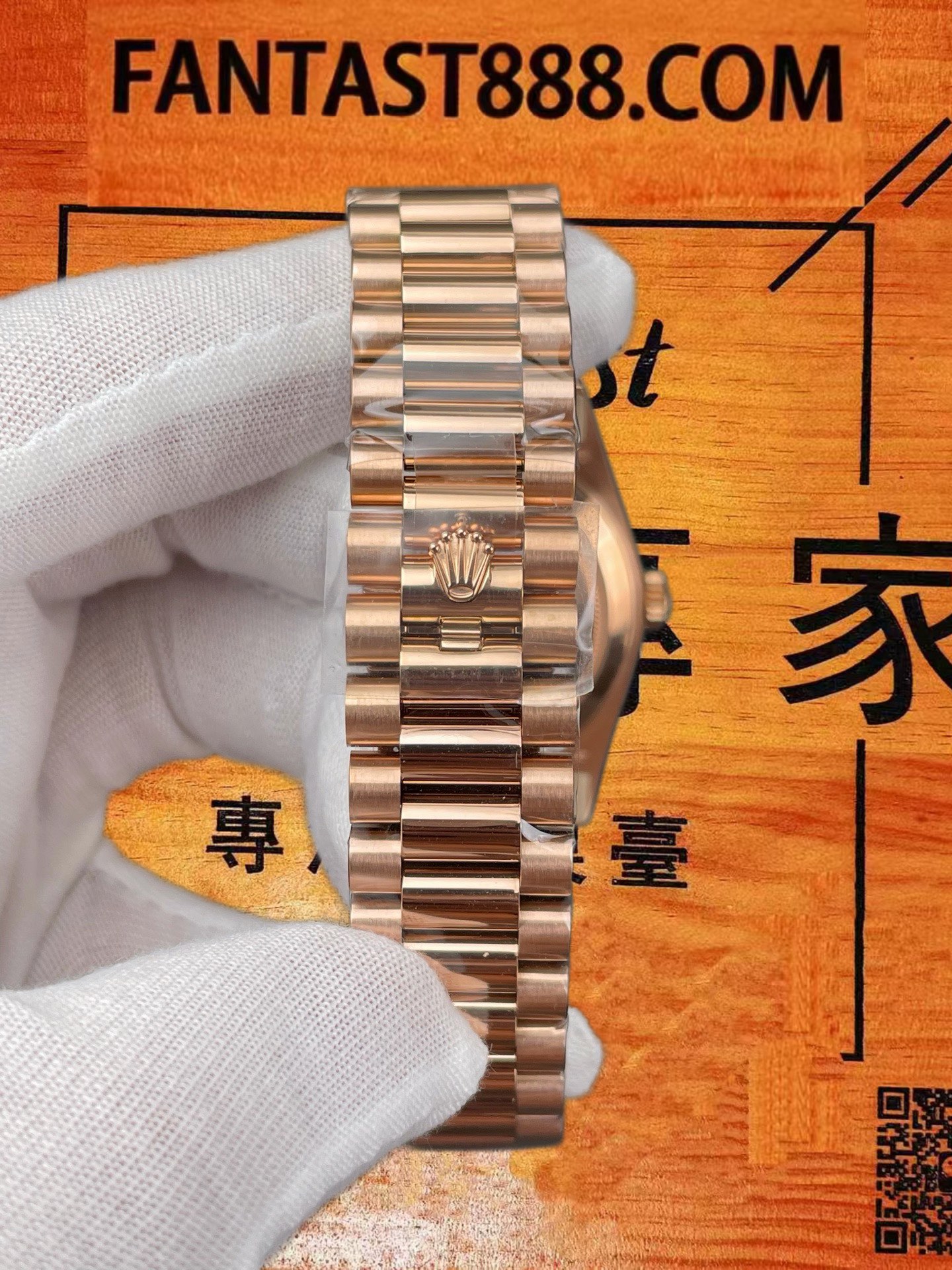 高仿RC廠勞力士Day-Date 40 18K永恒玫瑰金橄欖綠盤/3255改製機芯配重205G/正品公價¥350000 實拍 8