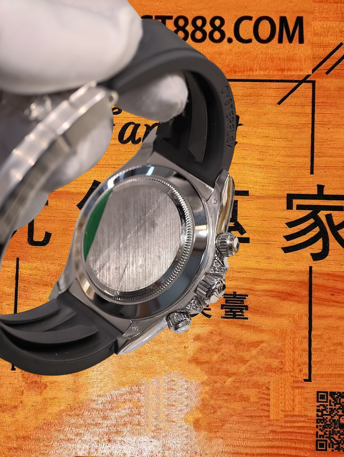 高仿私人改裝-勞力士-迪通拿116519 白金滿鑽銀盤 40mm 復刻腕錶 實拍