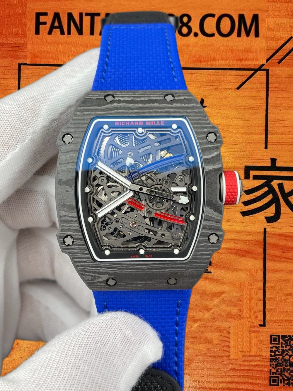 高仿RICH廠理查德米勒RM67-02黑法國版超薄自動 47mm