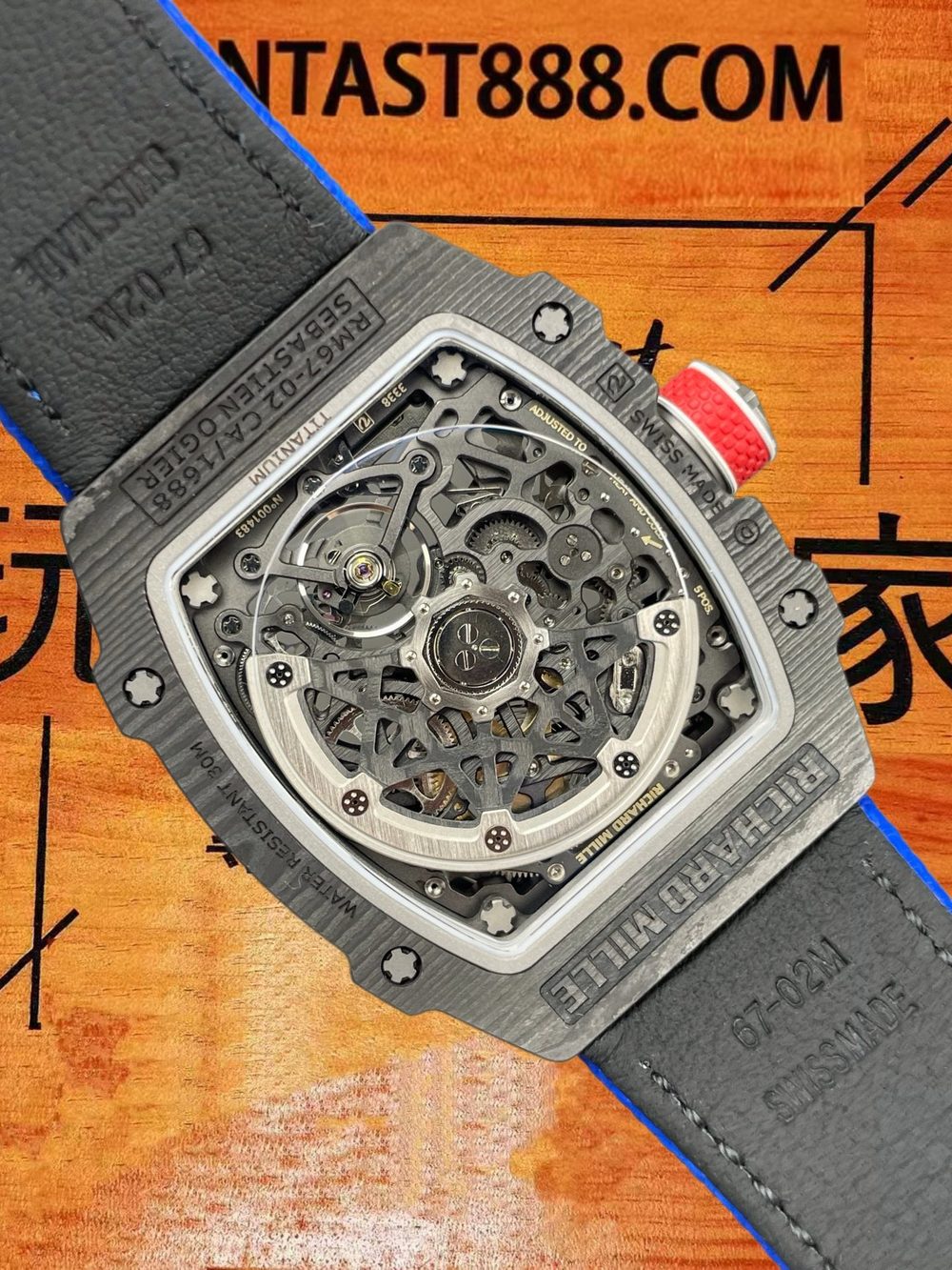 高仿RICH廠理查德米勒RM67-02黑法國版超薄自動 47mm