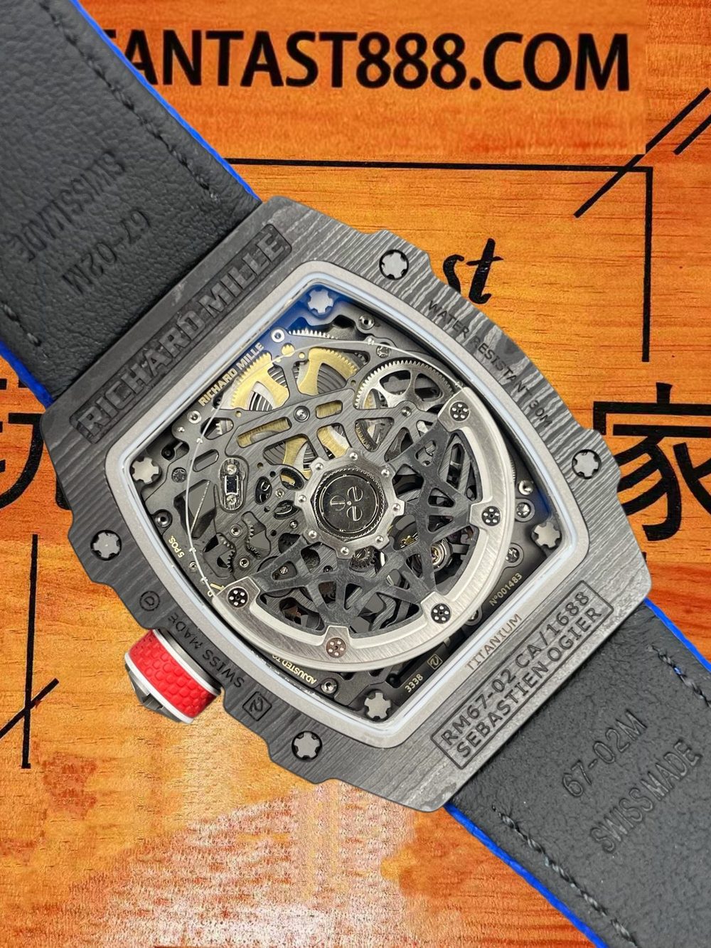 高仿RICH廠理查德米勒RM67-02黑法國版超薄自動 47mm