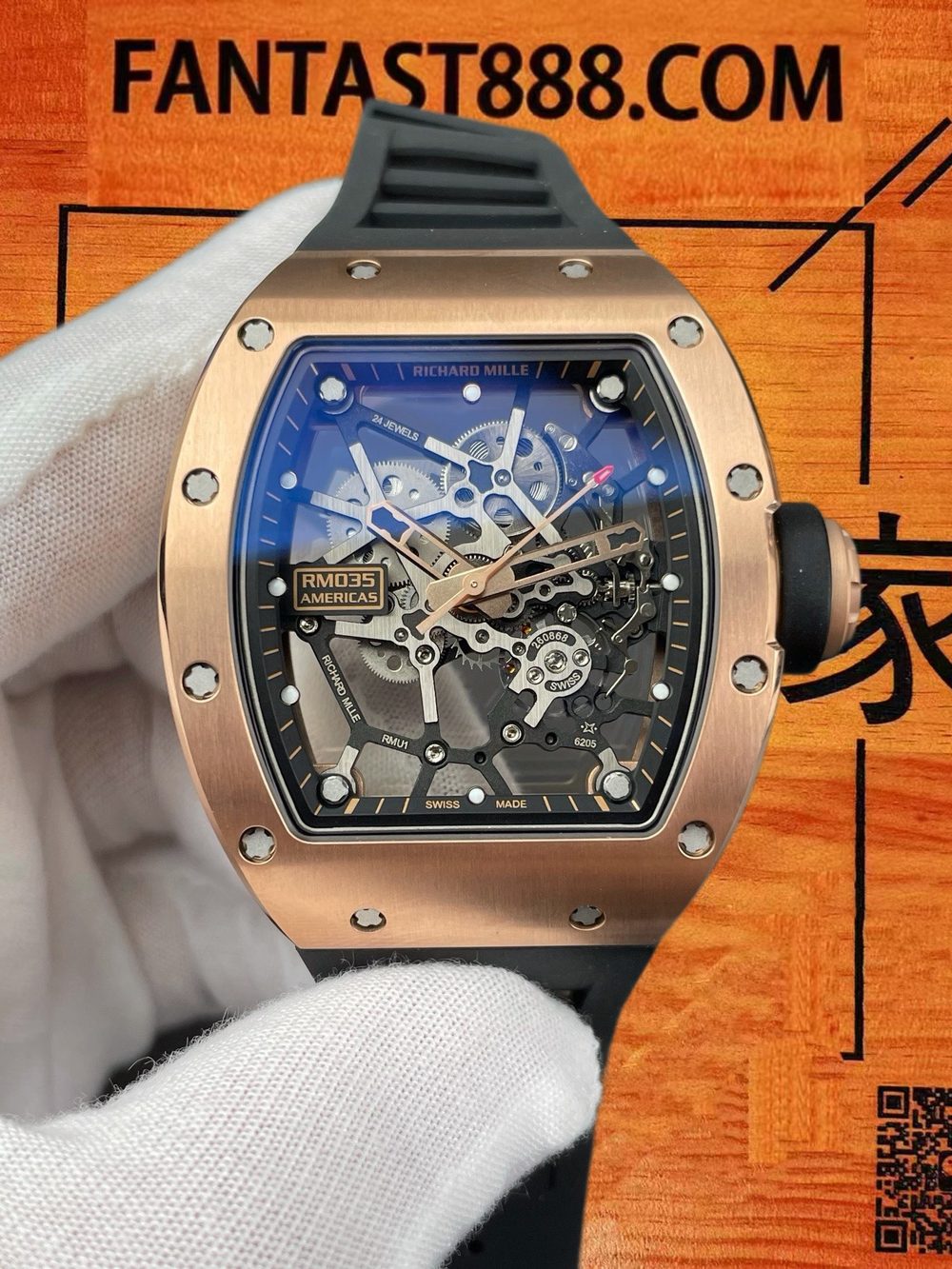 高仿改裝-理查米爾RM035-大金公牛版-Miller工作室改裝-復刻腕錶 實拍 3