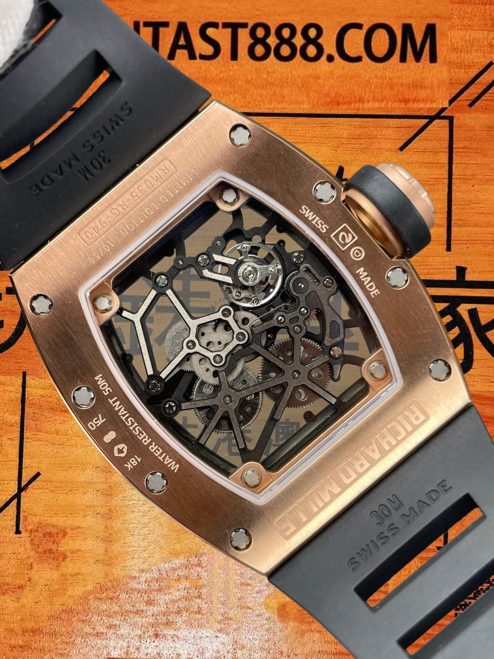 高仿改裝-理查米爾RM035-大金公牛版-Miller工作室改裝-復刻腕錶 實拍 5