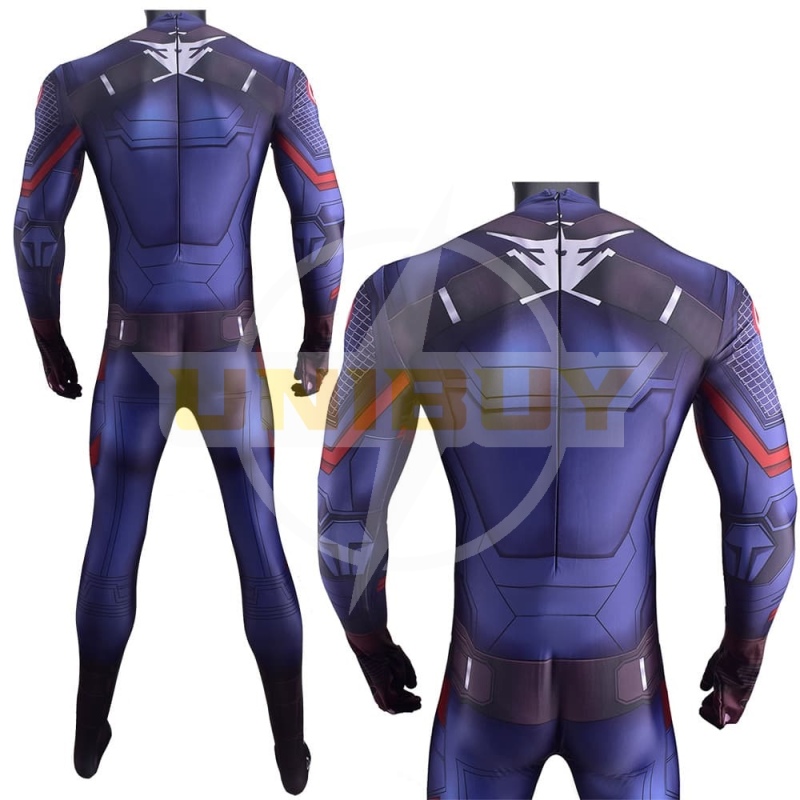 Avengers Endgame Captain America Costume Cosplay Jumpsuit Bodysuit for Kids Adult Unibuy