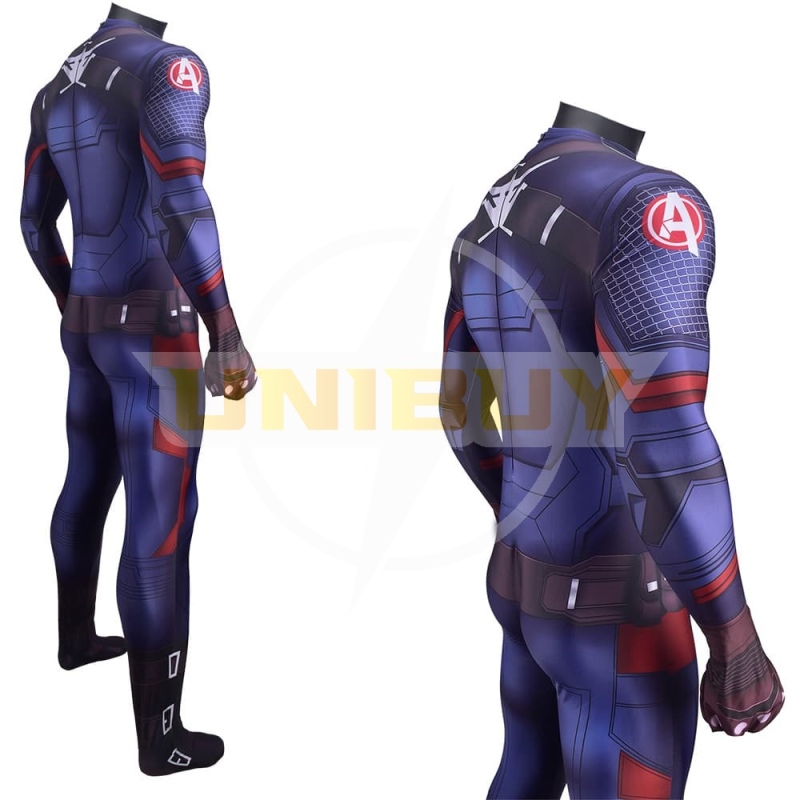 Avengers Endgame Captain America Costume Cosplay Jumpsuit Bodysuit for Kids Adult Unibuy