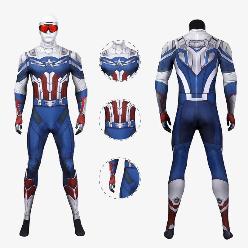New Captain America Sam Wilson Costume Cosplay Suit The Falcon and the Winter Soldier Bodysuit Unibuy