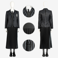 The Addams Family Wednesday Addams Costume Cosplay Suit Uniform Unibuy