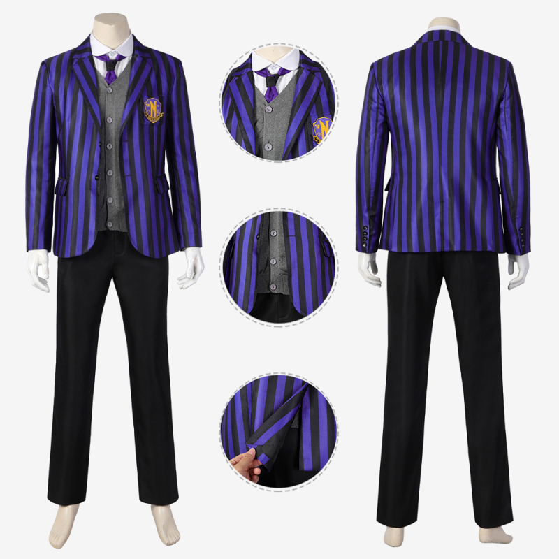 Wednesday The Addams Family Eugene Otinger Costume Cosplay Suit Nevermore Academy Uniform Unibuy