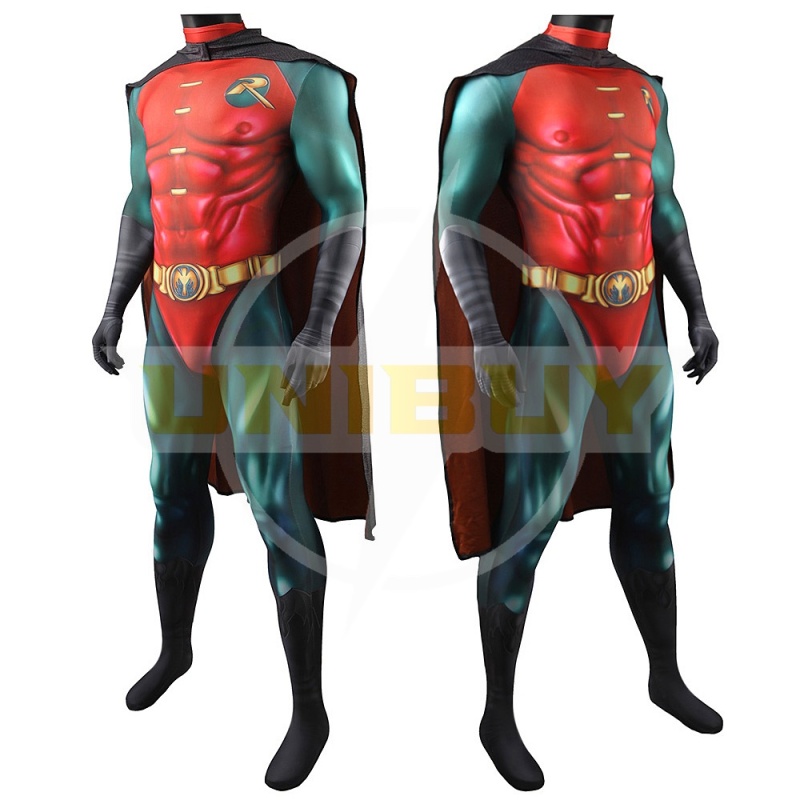 Batman Forever Robin Bodysuit Costume Cosplay with Cloak Unibuy