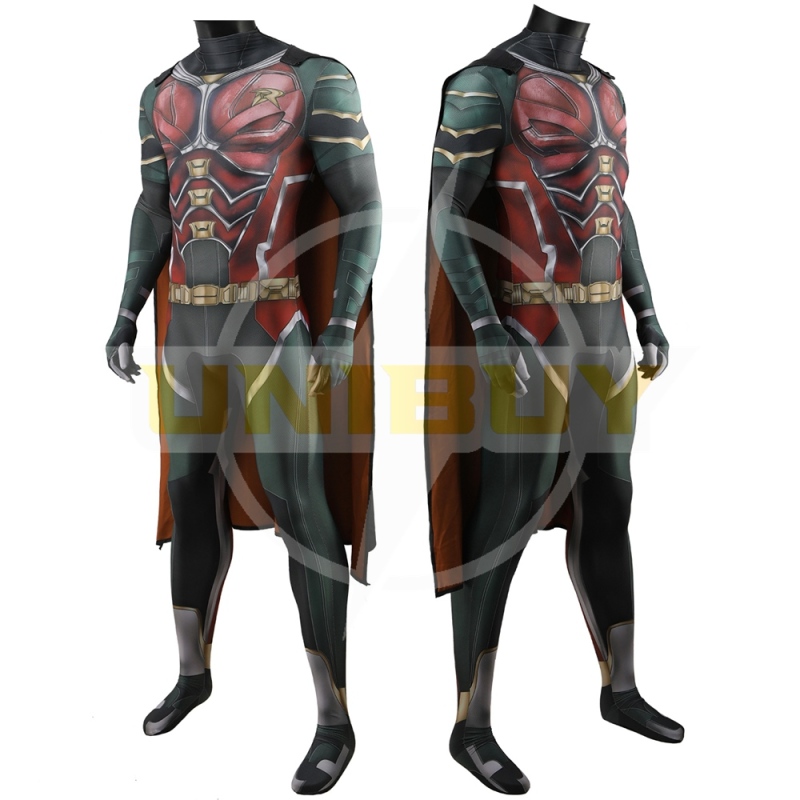 Titans Robin Bodysuit Costume Cosplay with Cloak For Men Kids Unibuy