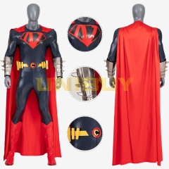 Superman World's Finest Costume Cosplay Suit with Cloak Unibuy