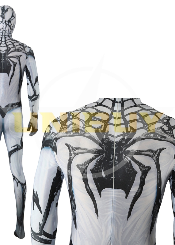 Marvel's Spider-Man 2 Venom Cosplay Costume Suit For Kids Adult White Ver. Unibuyplus