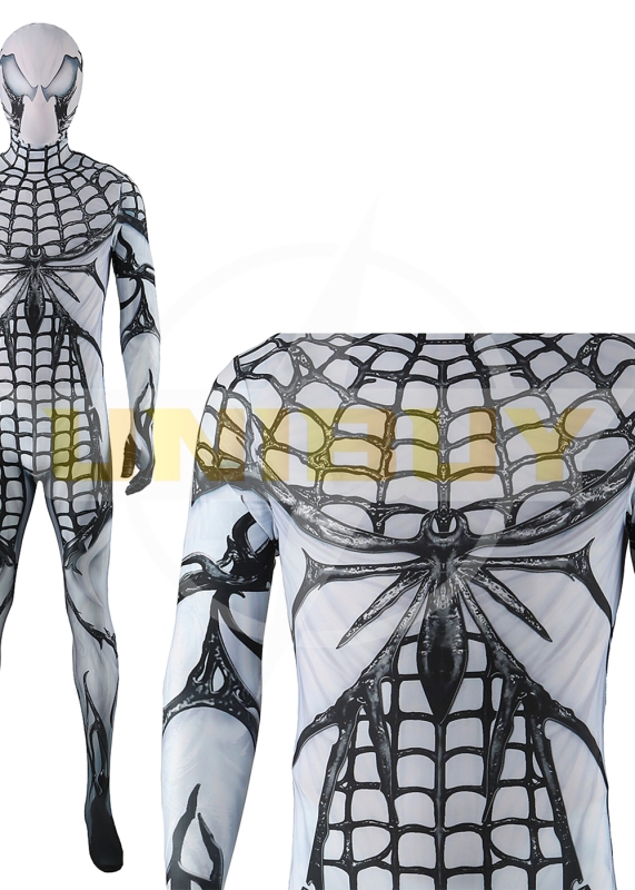 Marvel's Spider-Man 2 Venom Cosplay Costume Suit For Kids Adult White Ver. Unibuyplus