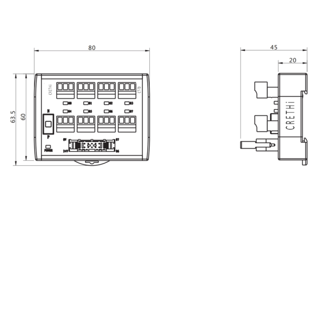 8 bit quick-insert input terminal block    CT-70