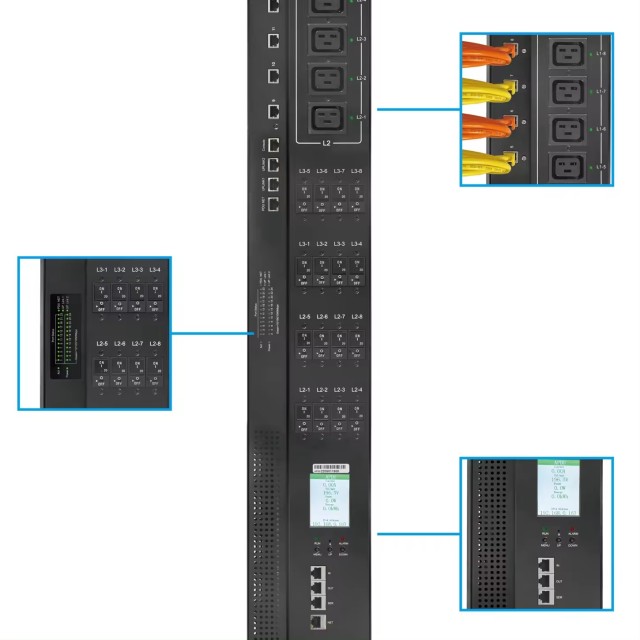 150A PDU 3phrase 24port C19 with APDU meter and switch