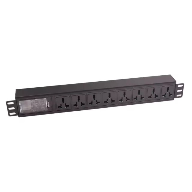 16A Universal PDU socket 1U 19 inch Rack PDU 8 switches