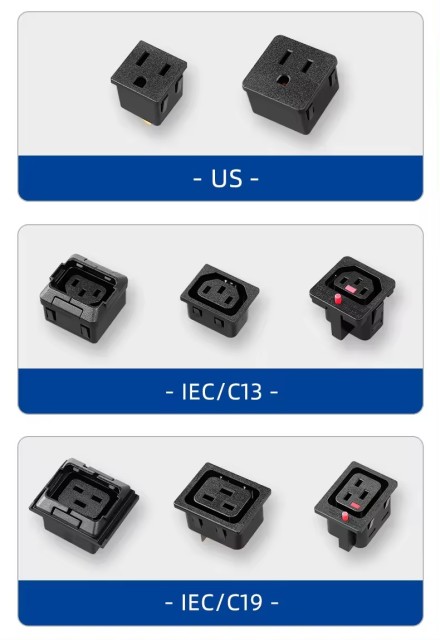 16A 8 ways C19 PDU With Double Break Switch