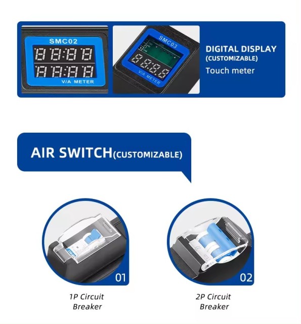 16A 15X Germany Outlets 2P Circuit Break