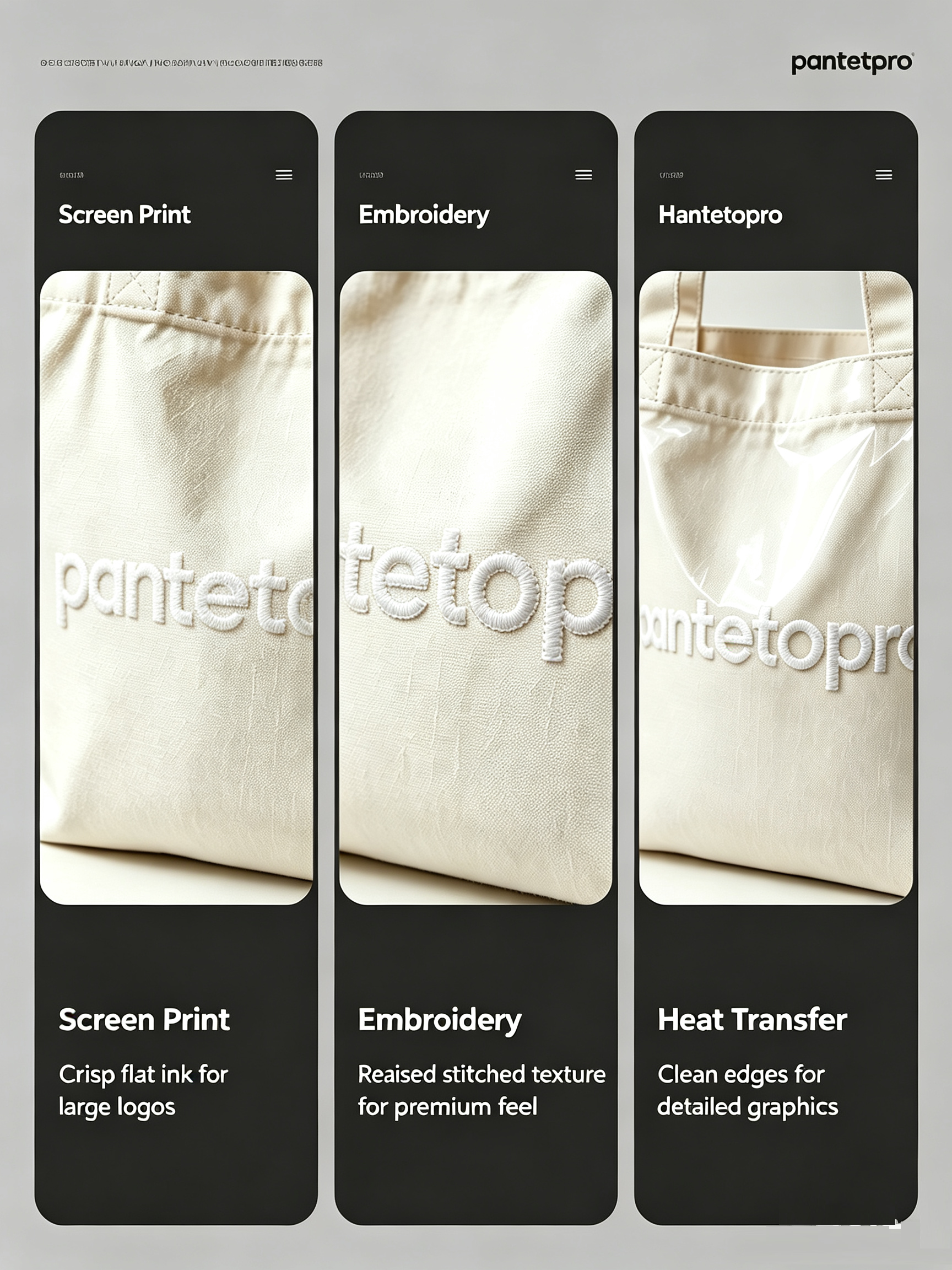 Custom Tote Bag Branding Techniques - Screen Print, Embroidery, Heat Transfer