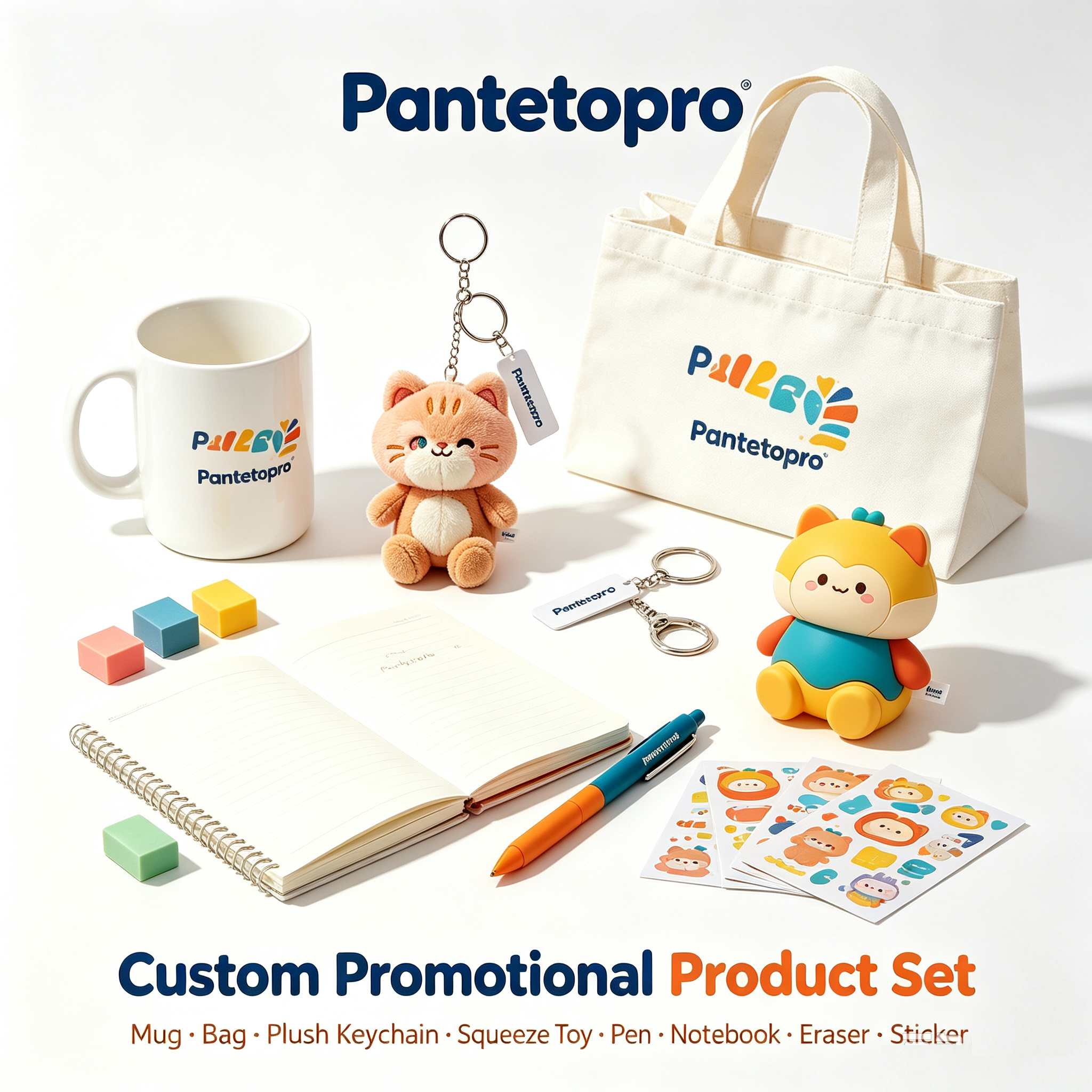 Custom plush keychains and multi-category promotional merchandise