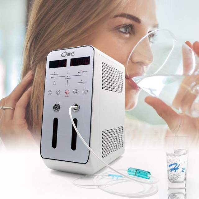 2024 New Olive 600ml/ 900ml Hydrogen Inhalation Machine Hydrogen Breathing Inhalation Therapy Machine