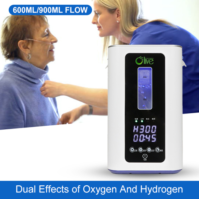 2024 Upgrade 600ML/ 900ML Olive Hydrogen Therapy Machine Hydrogen Inhaler H2 Inhalation Machine