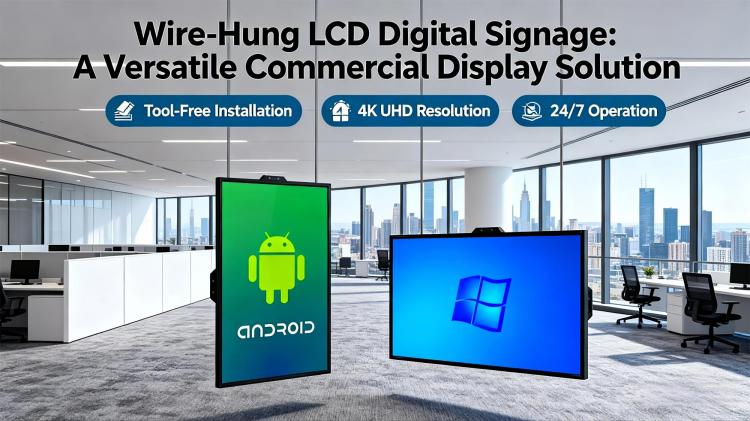 hanging digital signage