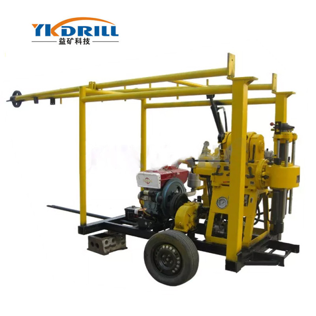 200m drill rig with electrical start the drilling rig is suitable for water well drilling, prospecting, geophysical exploration, roads and buildings and other exploration and blast hole drilling projects.