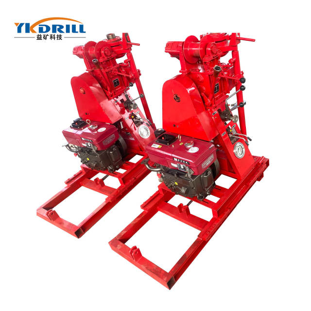 Mini Portable Core Sampling Mining Core Drilling Rigs with Hydraulic Winch Hoisting System
