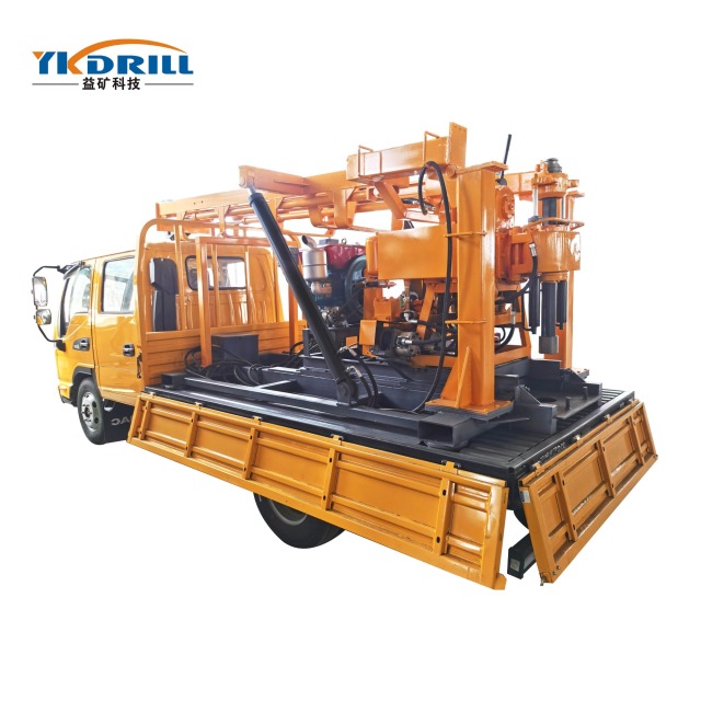 China 200m 300m new and used trailer mounted truck water well drilling rig for sale
