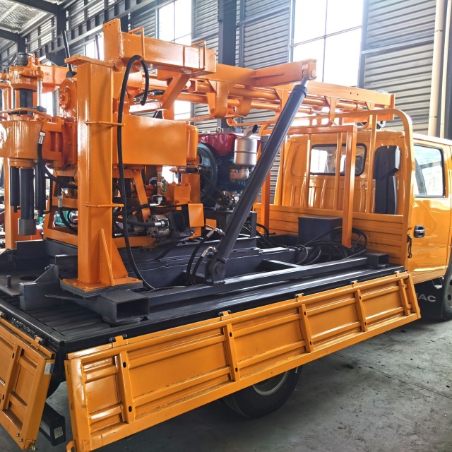 China 200m 300m new and used trailer mounted truck water well drilling rig for sale