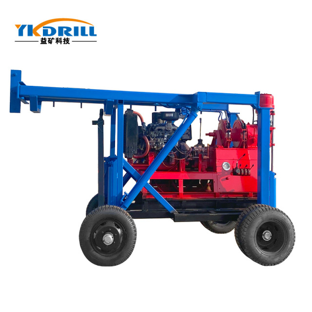 XYX-3 trailer mounted drilling rig with BW160 mud pump