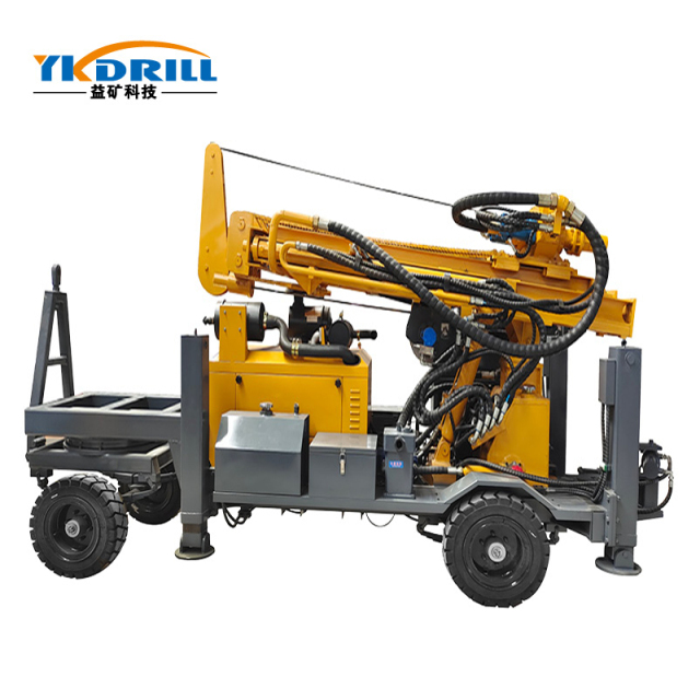 YK-260m Trailer-Mounted Fully Hydraulic DTH Water Well Drilling Rig