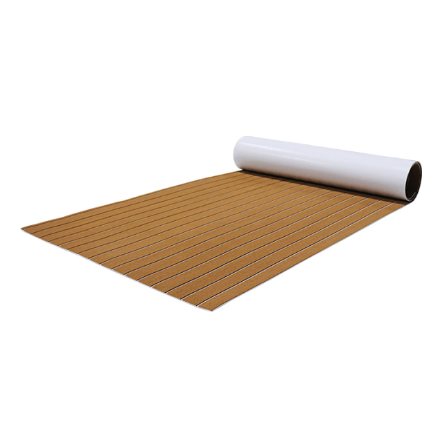 PE/EVA Foam Boat Flooring - Light Brown Over White