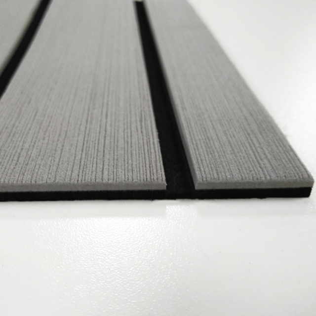 PE/EVA Foam Boat Flooring - Light Grey Over Black