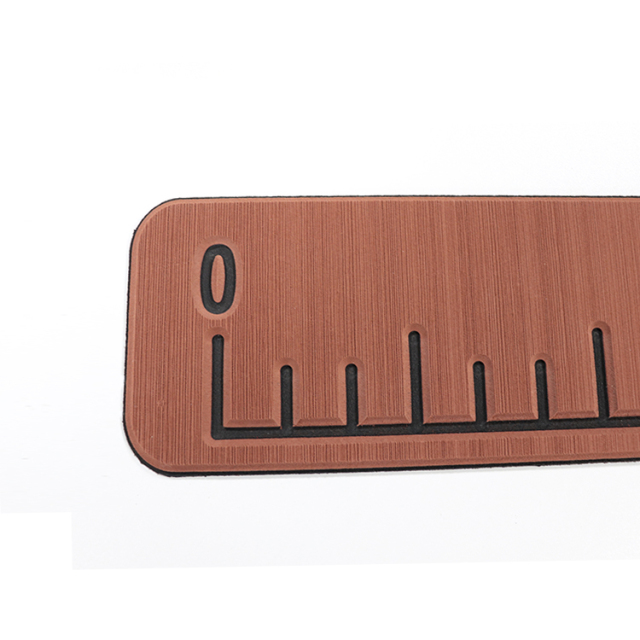 PE/EVA Foam Fish Ruler - Dark Brown Over Black