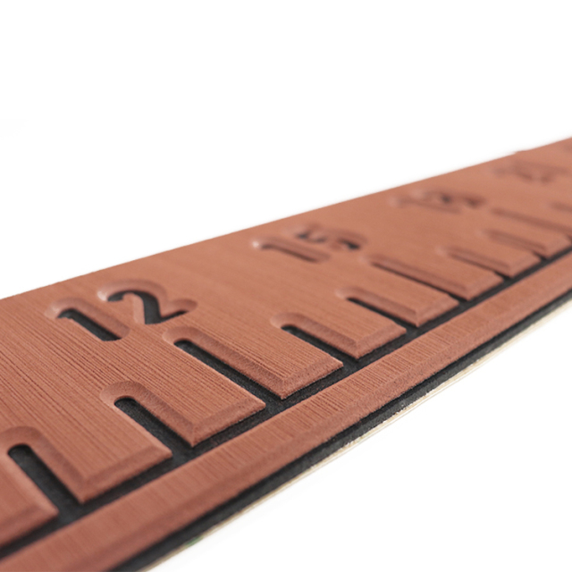 PE/EVA Foam Fish Ruler - Dark Brown Over Black