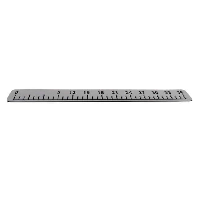 PE/EVA Foam Fish Ruler - Light Grey Over Black