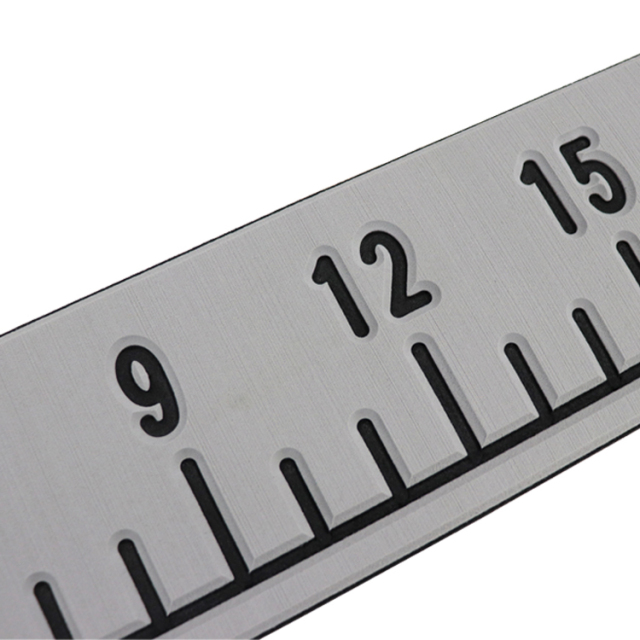 PE/EVA Foam Fish Ruler - Light Grey Over Black