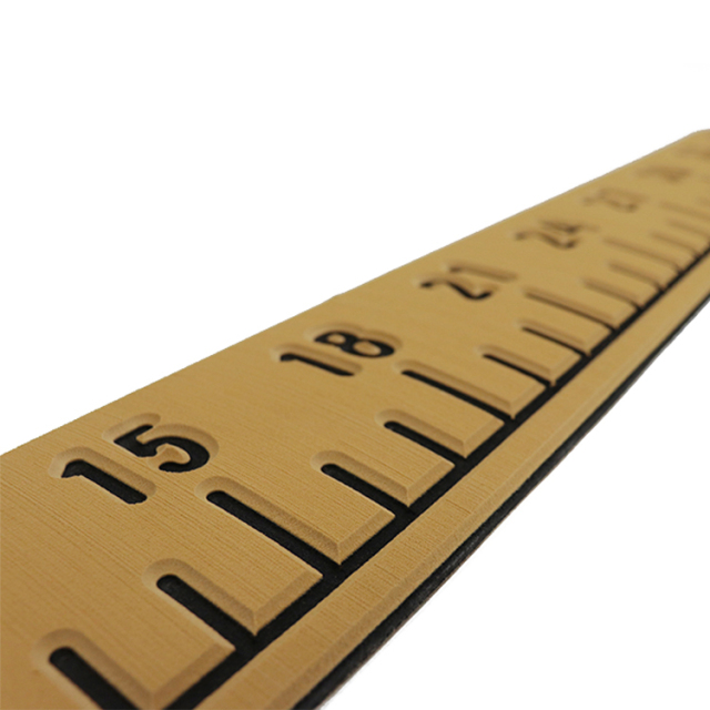 PE/EVA Foam Fish Ruler - Light Teak Over Black