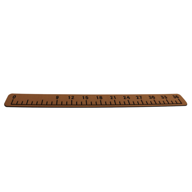 PE/EVA Foam Fish Ruler - Light Brown Over Black