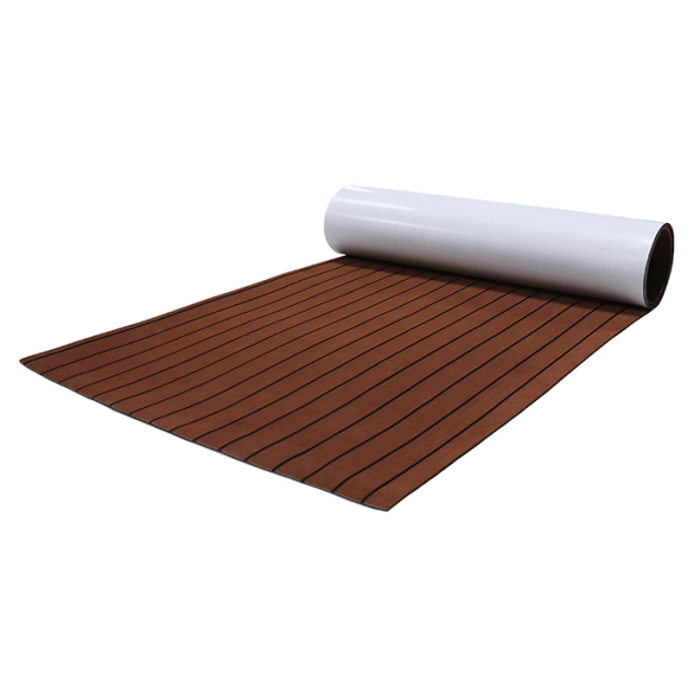 Melors Non Slip Dark Brown Slef Adhesive Yacht Boat Deck For Marine Decking