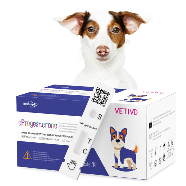 Test Rapidi  cProgesterone (FIA) | Test quantitativo rapido del progesterone canino (cProgesterone) | VETIVD™ cProgesterone 10 minuti per ottenere i risultati