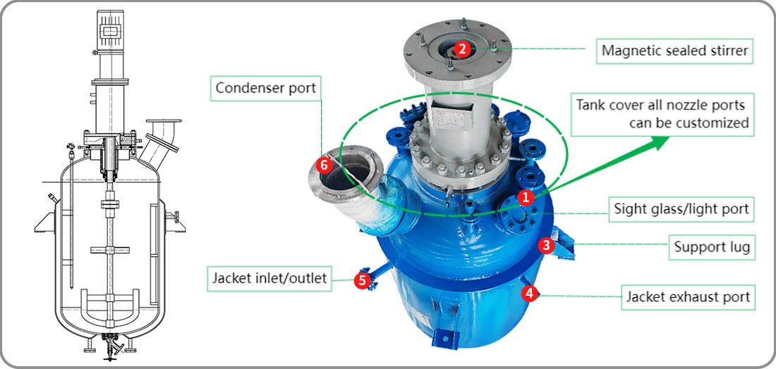 Picture of 1000L Titanium rectification reactor structure